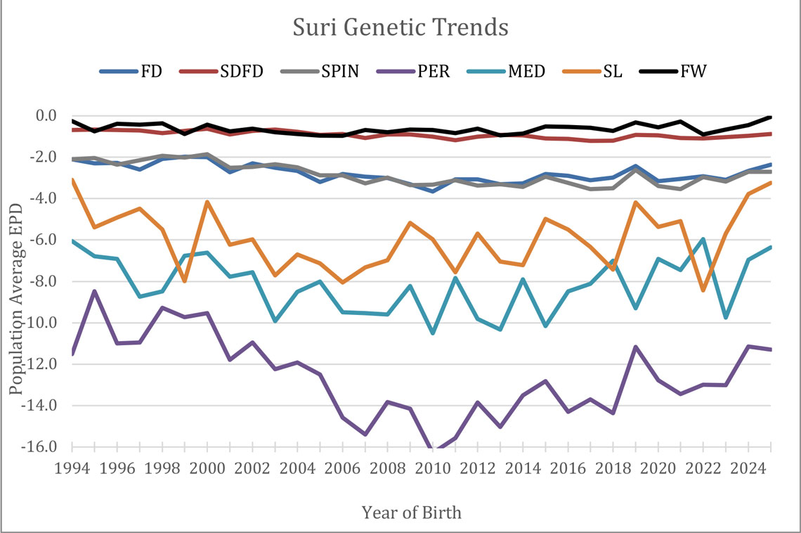 Suri Genetic Trends